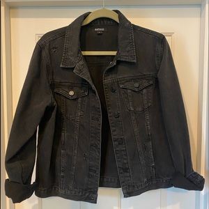 Black denim jacket